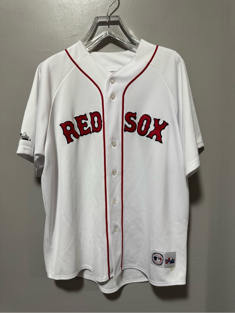 Vintage Majestic Boston Red Sox #45 MLB Jersey White Made Korea 90s 00s